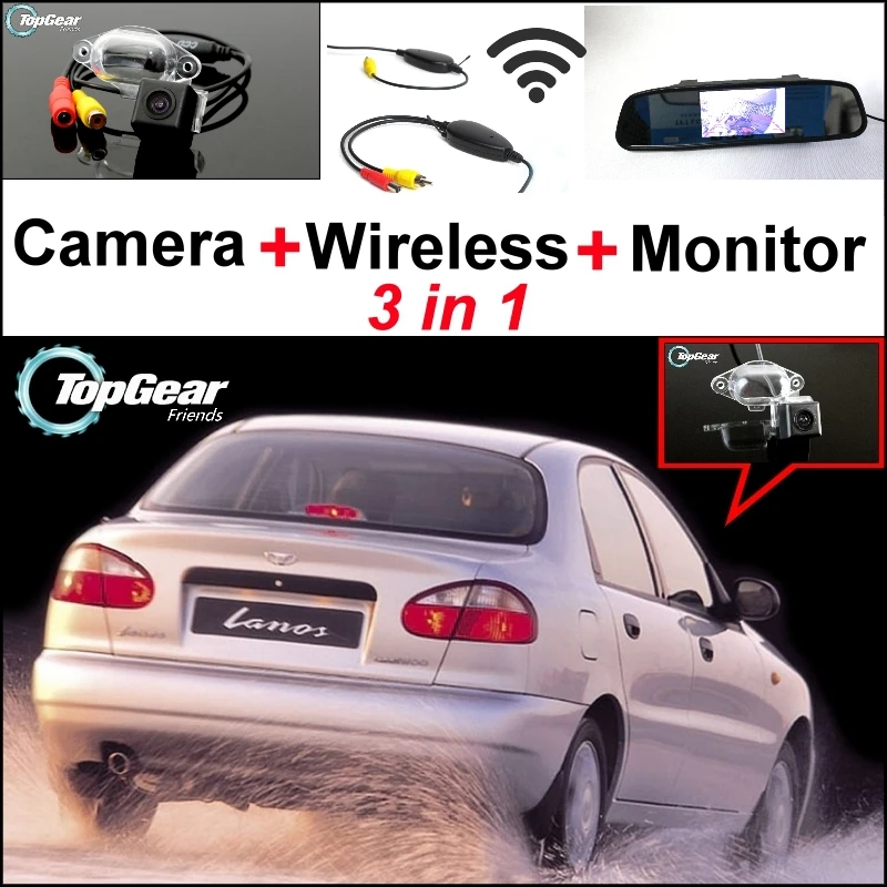 3 in1 Rear View Special Camera + Wireless Receiver + Mirror Monitor Easy DIY Back Up Parking System For Daewoo ZAZ Lanos Sens
3 in1 Rear View Special Camera + Wireless Receiver + Mirror Monitor Easy DIY Back Up Parking System For Daewoo ZAZ Lanos Sens