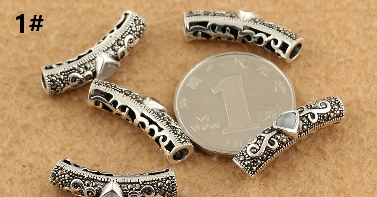 1 шт. серебряные бусины 925 пробы самодельный браслет Подвеска Ожерелье винтажные