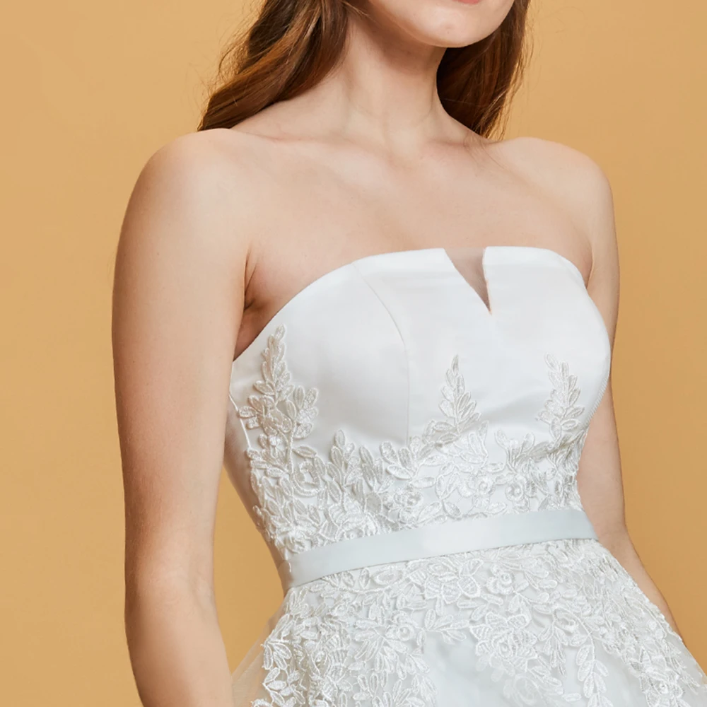Dressv white evening dress cheap strapless lace appliques a line zipper up wedding party formal dress evening dresses
Dressv white evening dress cheap strapless lace appliques a line zipper up wedding party formal dress evening dresses