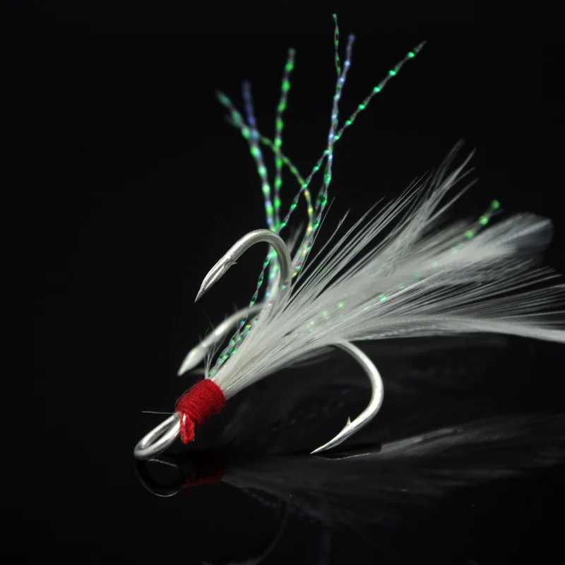 Fishing Blood Groove Hook Thicken Tin Coating Feather Treble Hooks Spoon Minnow Hard Bait Accessories Fishhook With Fur
Fishing Blood Groove Hook Thicken Tin Coating Feather Treble Hooks Spoon Minnow Hard Bait Accessories Fishhook With Fur
