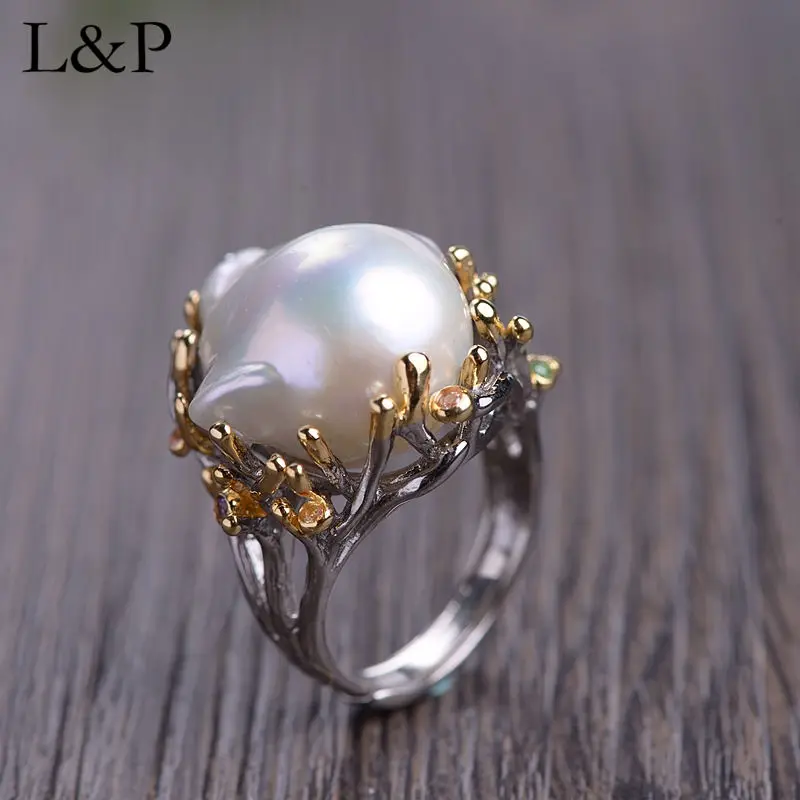 Vintage Natural Pearl Ring For Lady 100% Pure 925 Sterling Silver Ring 2019 Elegant Zircon Luxury Adjustable Ring Jewelry Gift
Vintage Natural Pearl Ring For Lady 100% Pure 925 Sterling Silver Ring 2019 Elegant Zircon Luxury Adjustable Ring Jewelry Gift
