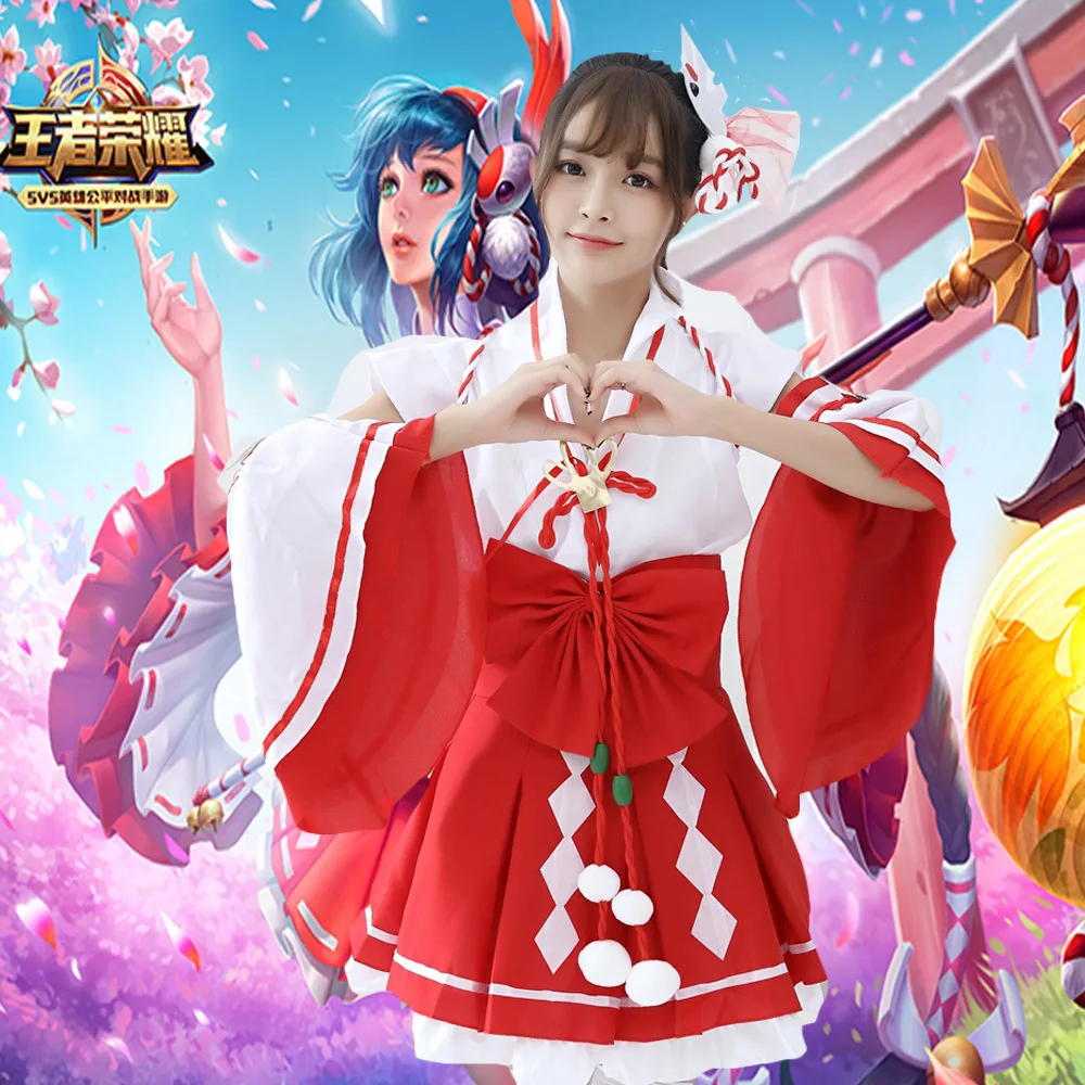 Liva girl Volwassen Japanse Anime Da qiao Cosplay Sexy Game Uniform Rood Meisjekleding Carnaval Halloween Kostuums
Liva girl Volwassen Japanse Anime Da qiao Cosplay Sexy Game Uniform Rood Meisjekleding Carnaval Halloween Kostuums
