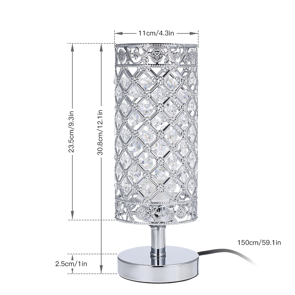 Tomshine Crystal Beside Table Lamp Desk Light Home Decorative Crystal Table Lamp for Bedroom Living Dining Room Coffee Shop
Tomshine Crystal Beside Table Lamp Desk Light Home Decorative Crystal Table Lamp for Bedroom Living Dining Room Coffee Shop