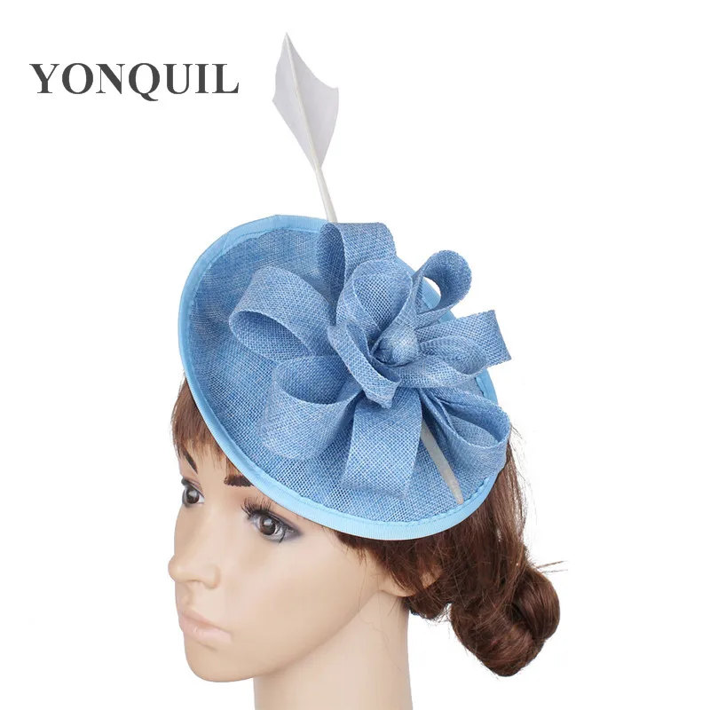 New Elegant Women Feathers Flower Chic Fascinator Imitation Sinamay Hat Wedding Lady Party Millinery Hat With Feather Hair Band
New Elegant Women Feathers Flower Chic Fascinator Imitation Sinamay Hat Wedding Lady Party Millinery Hat With Feather Hair Band