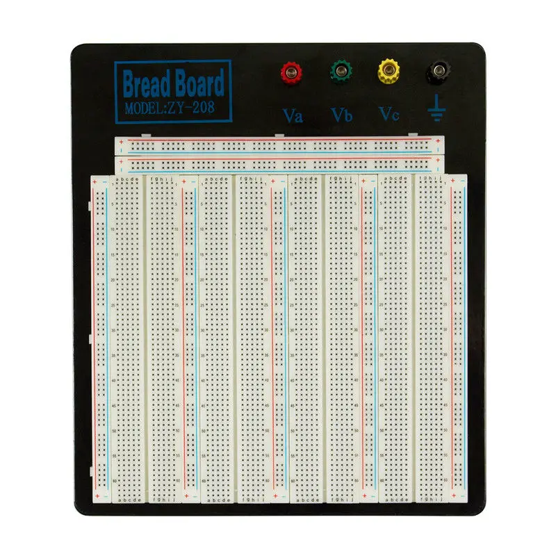 Solderless Breadboard MB-102 Big-size Black Aluminum Board ZY-208 for Test Circuit 20-29AWG For Arduino Raspberry Pi
Solderless Breadboard MB-102 Big-size Black Aluminum Board ZY-208 for Test Circuit 20-29AWG For Arduino Raspberry Pi