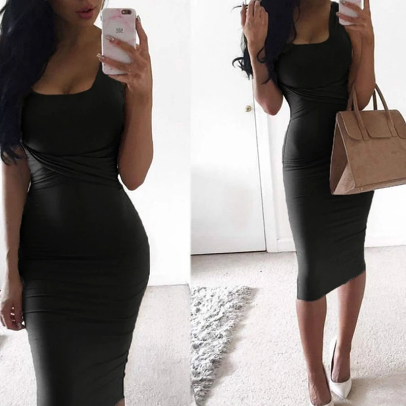 2020 Sexy Slim Dress Tank Summer Women Dress Club Party Vestidos Dress Female Ladies Sleeveless Square Collar Sheath
2020 Sexy Slim Dress Tank Summer Women Dress Club Party Vestidos Dress Female Ladies Sleeveless Square Collar Sheath