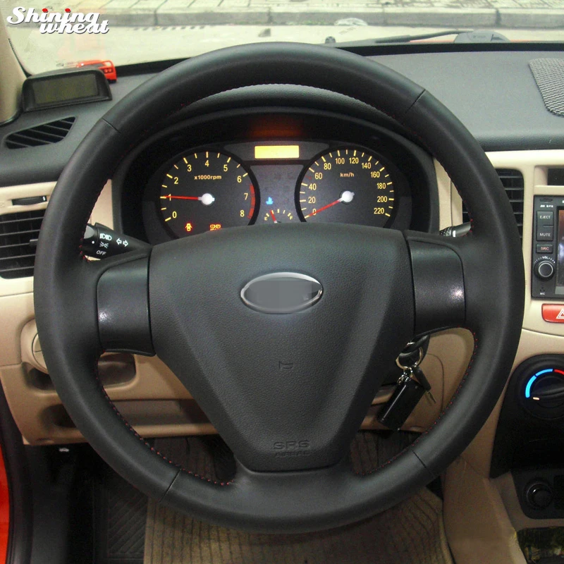 BANNIS Hand-stitched Black Leather Car Steering Wheel Cover for Kia 2005-2009 Kia Rio 2007 Rio Hyundai Accent
BANNIS Hand-stitched Black Leather Car Steering Wheel Cover for Kia 2005-2009 Kia Rio 2007 Rio Hyundai Accent