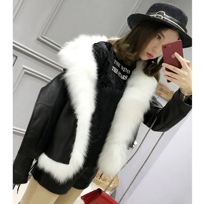 2019 Faux Fur Fox Lining leather jacket Winter Coat Parka Women Motorcycle leathe jacket faux fur coat fur vest 2-piece set
2019 Faux Fur Fox Lining leather jacket Winter Coat Parka Women Motorcycle leathe jacket faux fur coat fur vest 2-piece set