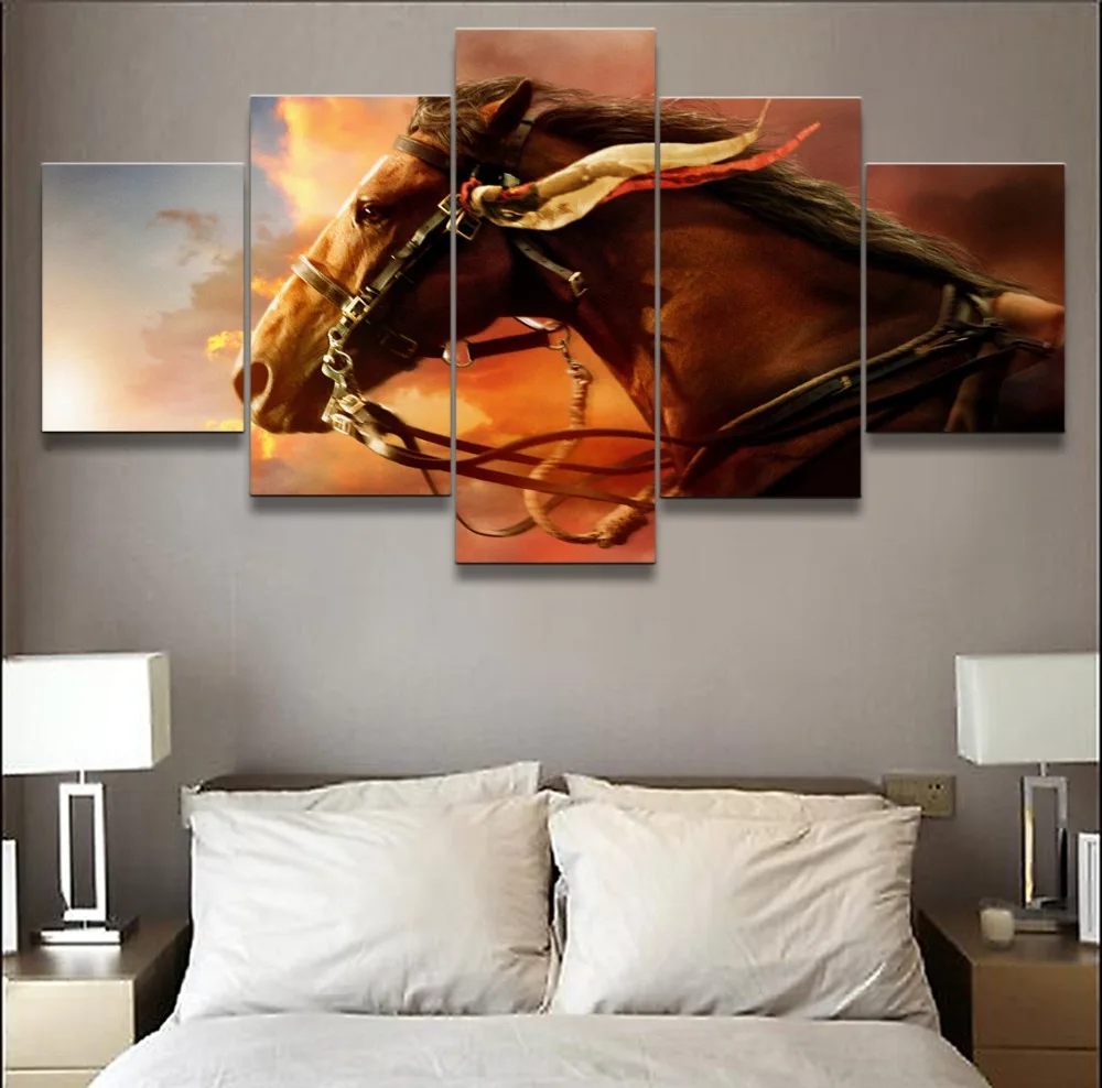 Canvas Painting Modern Wall Art Live Wall Decoration Framework Modular Pictures Landscape Oil Painting 5 Panels Animal Horse
Canvas Painting Modern Wall Art Live Wall Decoration Framework Modular Pictures Landscape Oil Painting 5 Panels Animal Horse