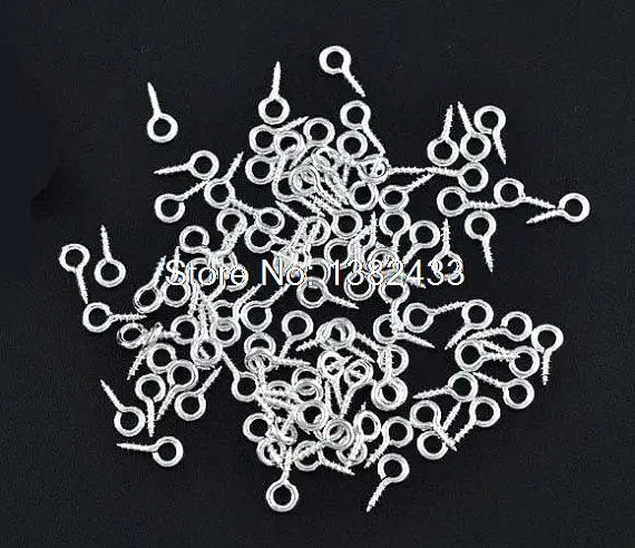 300pcs silver plated Screw Eye Bails Silver Plated Top Drilled Findings 8mm x 4mm
300pcs silver plated Screw Eye Bails Silver Plated Top Drilled Findings 8mm x 4mm