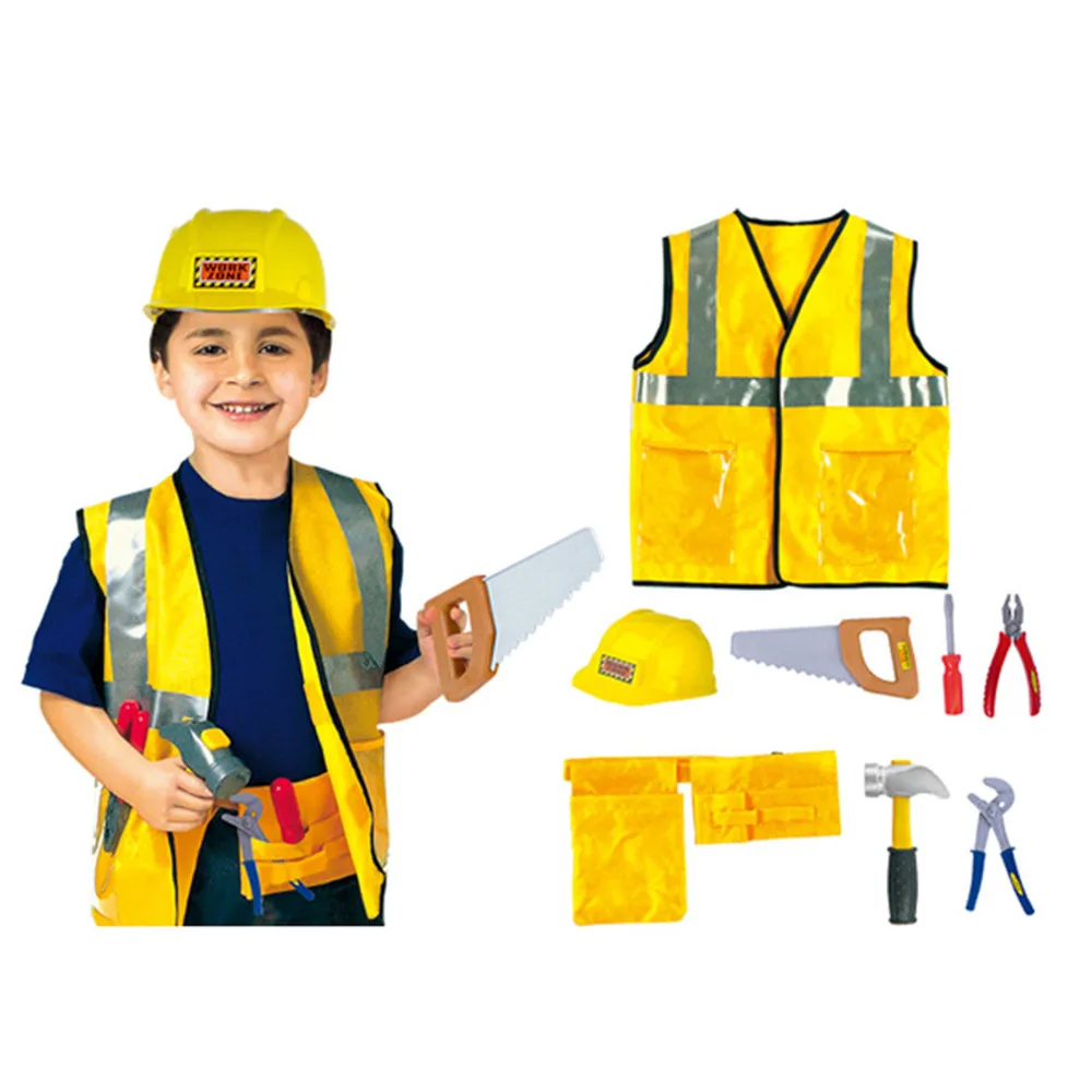 Construction Worker Costume Role Play Kit Set,Engineering Dress Up Gift Educational Toy for Halloween Activities Holidays
Construction Worker Costume Role Play Kit Set,Engineering Dress Up Gift Educational Toy for Halloween Activities Holidays