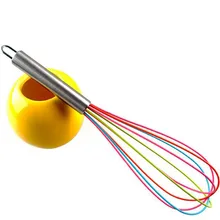 12-inch NEW Colorful Rainbow Silicone Whisk Splash Apollo 30.5cm Simple Hand-held Portable Egg Pumping