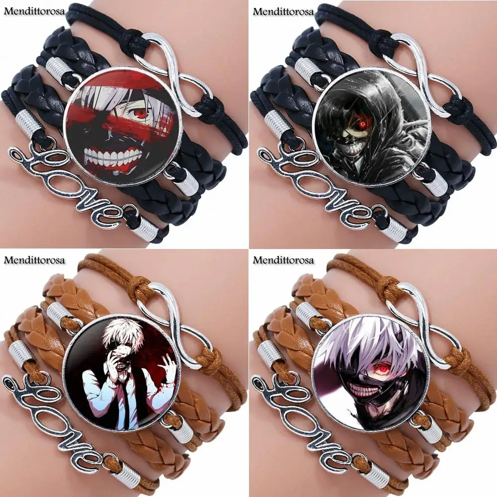 For Women Girls Tokyo Ghoul Kaneki Ken New Brand Jewelry With Glass Caochon Multilayer Black/Brown Leather Bracelet Bangle
For Women Girls Tokyo Ghoul Kaneki Ken New Brand Jewelry With Glass Caochon Multilayer Black/Brown Leather Bracelet Bangle
