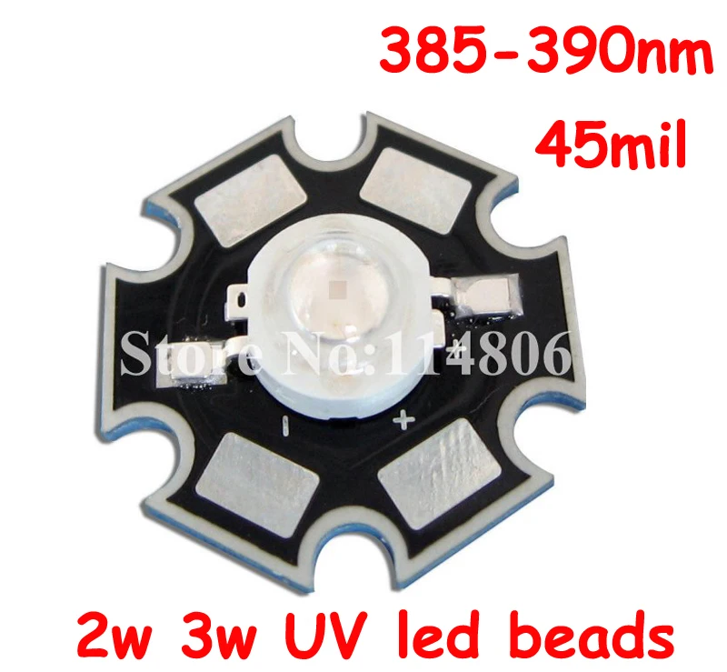 Free Shipping 1pcs 2W 3W UV/Purple Ultraviolet 385nm~390nm 45mil SMD LED Chip Light Beads Parts With 20mm Star Base Substrate
Free Shipping 1pcs 2W 3W UV/Purple Ultraviolet 385nm~390nm 45mil SMD LED Chip Light Beads Parts With 20mm Star Base Substrate