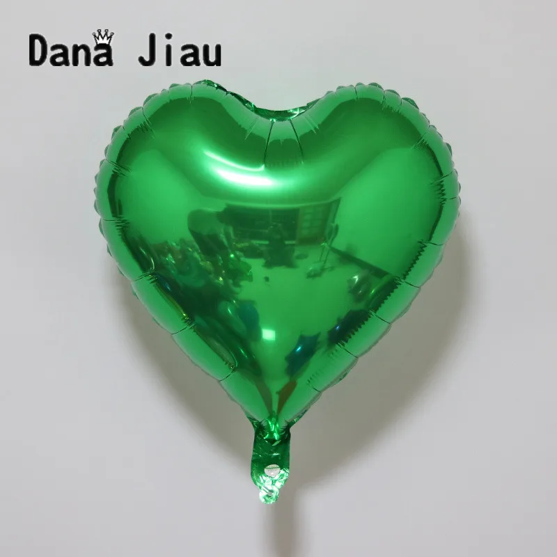

18inch green heart Foil Balloon wedding happy Birthday Party Decoration Air Balloons holiday event inflate Baloon toy
