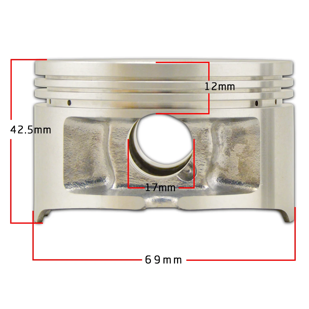 Aluminum Alloy STD +25 +50 +75 +100 69mm 69.5mm 69.25mm 69.75mm 70mm Piston YP 250 YP250 Motorcycle Piston & Ring Kit #c
Aluminum Alloy STD +25 +50 +75 +100 69mm 69.5mm 69.25mm 69.75mm 70mm Piston YP 250 YP250 Motorcycle Piston & Ring Kit #c