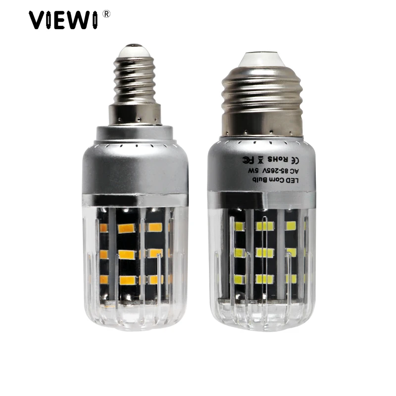 

bombillas led e 14 E12 E 27 5W corn bulb 110v 220v Aluminum spotlight energy saving lamp 5730 32 leds 86-265V home candle light