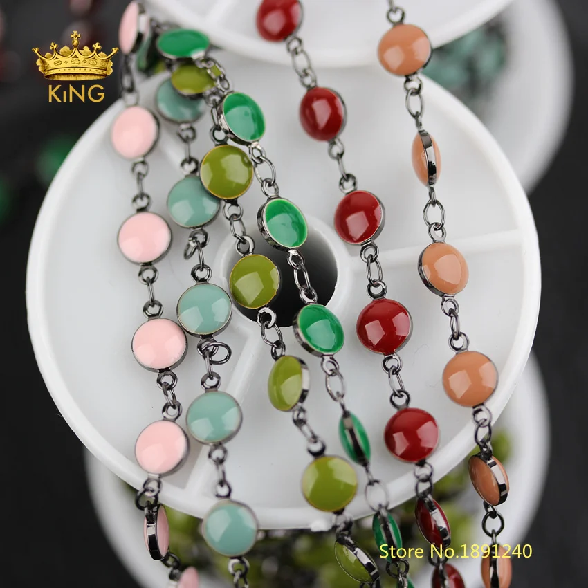 14 Color choice,5meter Plated Gunmetal Wire Wrapped Coin Enamel Beaded Chains,Lampwork Glass Beads Rosary Chains Findings HX208
14 Color choice,5meter Plated Gunmetal Wire Wrapped Coin Enamel Beaded Chains,Lampwork Glass Beads Rosary Chains Findings HX208