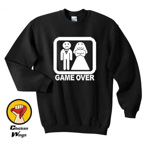 

game over shirt team groom groomsman shirt bestman Crewneck Sweatshirt Unisex More Colors XS - 2XL