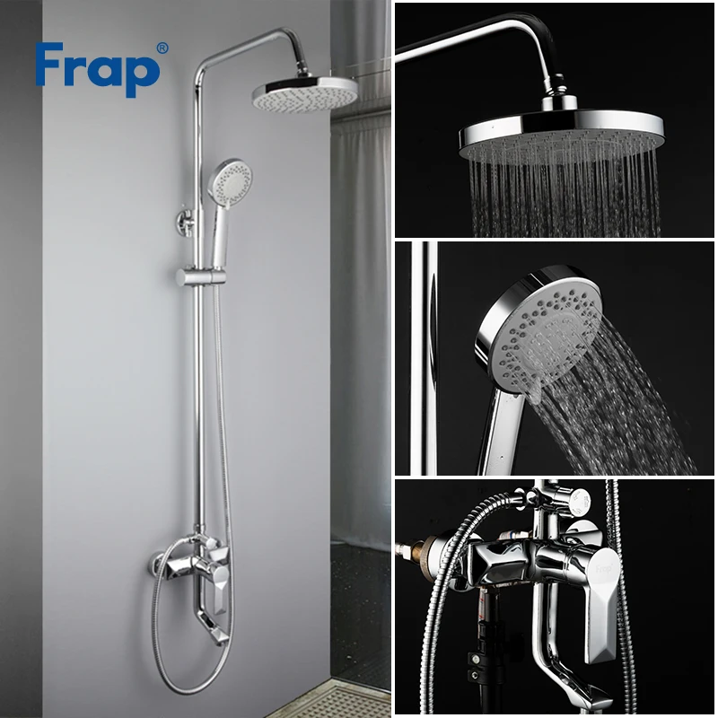 FRAP Bathtub Faucets contemporary style bathroom shower faucet bath shower mixer tap with rainfall shower head set tapware
FRAP Bathtub Faucets contemporary style bathroom shower faucet bath shower mixer tap with rainfall shower head set tapware