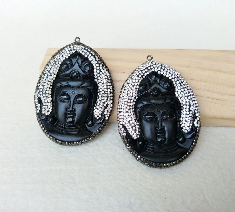 5pcs Carved Buddha With Zircon Bead Buddhist charm, Black Obsidian Stone Guanyin / Mother Buddha Pendant Jewelry Finding PD864
5pcs Carved Buddha With Zircon Bead Buddhist charm, Black Obsidian Stone Guanyin / Mother Buddha Pendant Jewelry Finding PD864