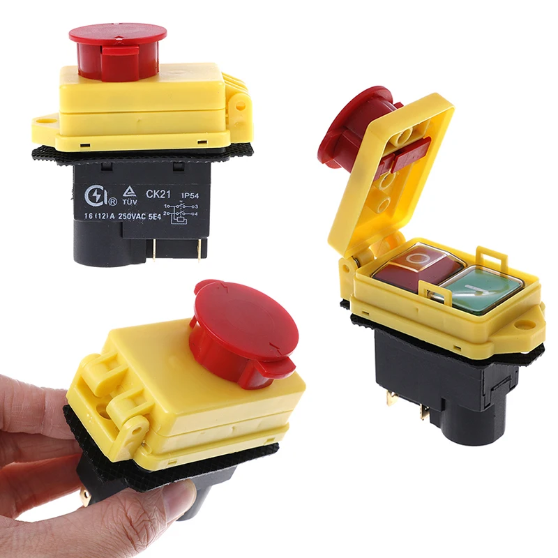 1Pc 250V 16A IP54 Start Stop Switch No Volt Release Switch With Emergency Stop Push Button Electromagnetic On Off Switch
1Pc 250V 16A IP54 Start Stop Switch No Volt Release Switch With Emergency Stop Push Button Electromagnetic On Off Switch