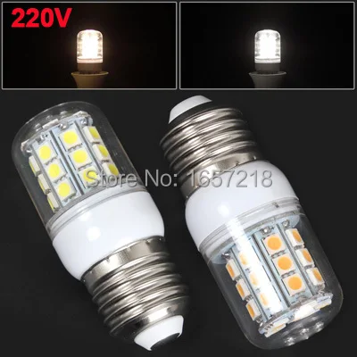 

220V Warm White / White Light 5W 1000LM E27 30 x 5050 SMD LED Corn Bulb Light 1PCS/LOT