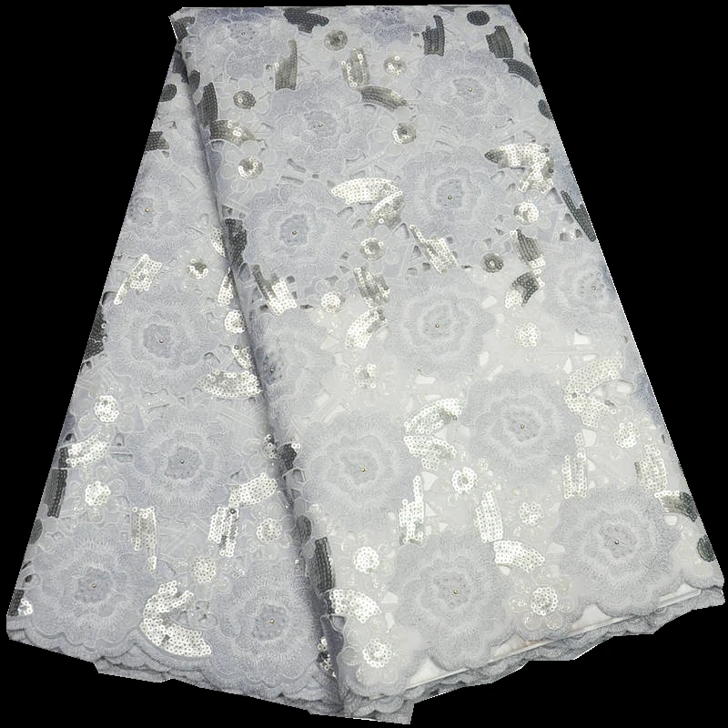 High Class White Handcut High Quality African Lace Fabric Swiss Voile 100% Cotton Floral Organza Lace Fabric With Sequins ST224
High Class White Handcut High Quality African Lace Fabric Swiss Voile 100% Cotton Floral Organza Lace Fabric With Sequins ST224