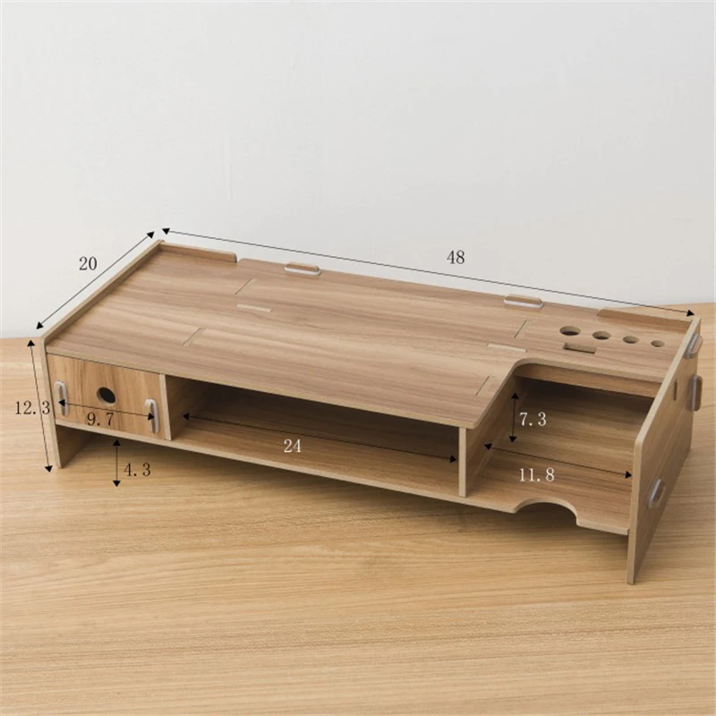 Wooden Monitor Stand Riser Computer Desk Organizer with Keyboard Mouse Storage Slots for Office Supplies
Wooden Monitor Stand Riser Computer Desk Organizer with Keyboard Mouse Storage Slots for Office Supplies
