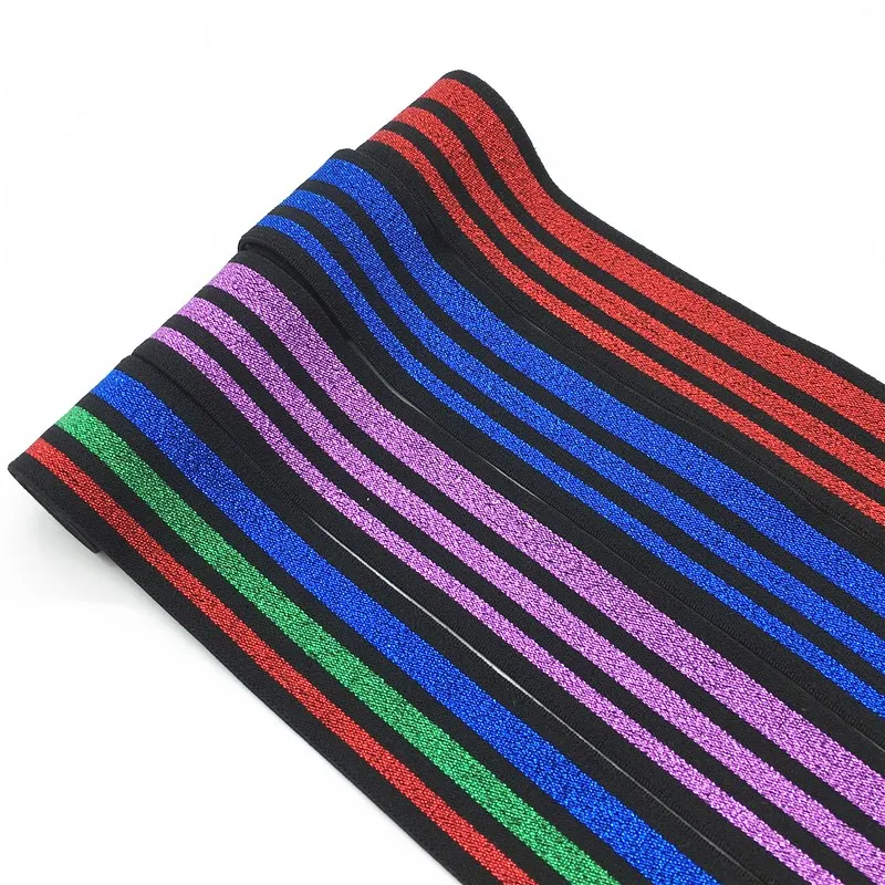1meter Elastic Band 4cm Gold Silver Glitter Stripe Elastic Bands Clothing Bags Trousers Elastic Webbing DIY Sewing Accessories
1meter Elastic Band 4cm Gold Silver Glitter Stripe Elastic Bands Clothing Bags Trousers Elastic Webbing DIY Sewing Accessories
