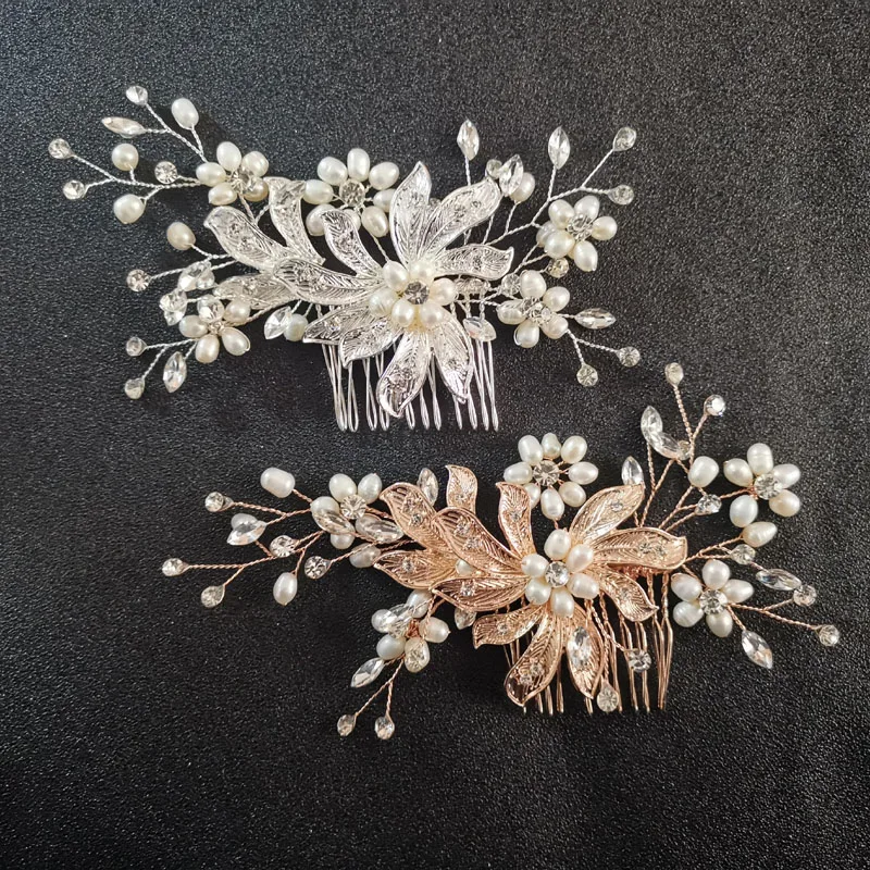SLBRIDAL Handmade Rhinestones Crystal Freshwater Pearls Flower Wedding Hair Comb Bridal Headdress Hair Accessories Women Jewelry
SLBRIDAL Handmade Rhinestones Crystal Freshwater Pearls Flower Wedding Hair Comb Bridal Headdress Hair Accessories Women Jewelry