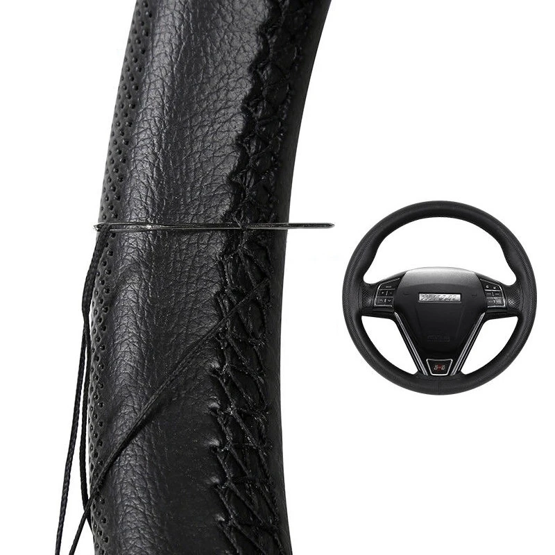 Car Steering Wheel Cover Soft Fiber Braid Leather Steering Wheel on Steering Wheel Car with Needles and Wire Interior Accessorie
Car Steering Wheel Cover Soft Fiber Braid Leather Steering Wheel on Steering Wheel Car with Needles and Wire Interior Accessorie