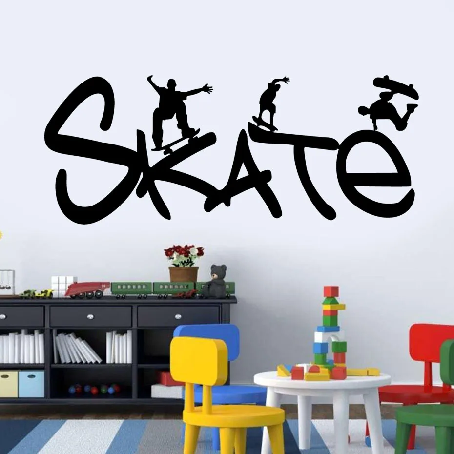 Skate Sport For Skate Lover Bedroom Vinyl Wall Sticker Removable Wallpaper Wall Art Decal For Living Room Home Decor Wall Murals
Skate Sport For Skate Lover Bedroom Vinyl Wall Sticker Removable Wallpaper Wall Art Decal For Living Room Home Decor Wall Murals