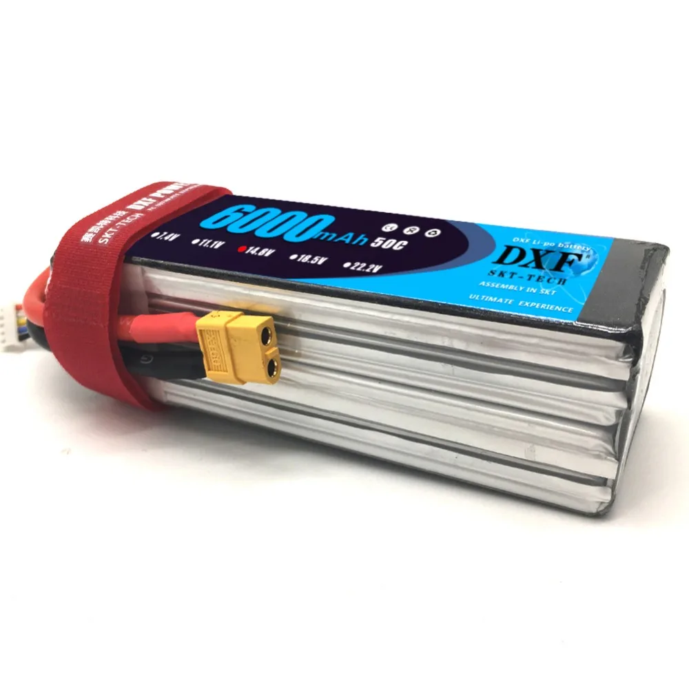 DXF Lipo 14,8 V 6000mAh 50C Burst 100C 4S Литий-Полимерный Аккумулятор Bateria AKKU для радиоуправляемого автомобиля квадрокоптера вертолета самолета
DXF Lipo 14,8 V 6000mAh 50C Burst 100C 4S Литий-Полимерный Аккумулятор Bateria AKKU для радиоуправляемого автомобиля квадрокоптера вертолета самолета