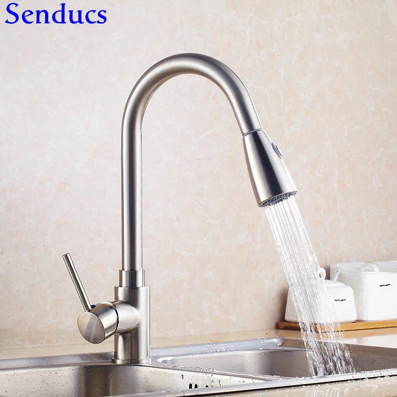 Senducs Pull Down Kitchen Faucet Deck Mounted Hot Cold Kitchen Sink Faucet Quality Brass Single Hole Pull Out Kitchen Mixer Tap
Senducs Pull Down Kitchen Faucet Deck Mounted Hot Cold Kitchen Sink Faucet Quality Brass Single Hole Pull Out Kitchen Mixer Tap