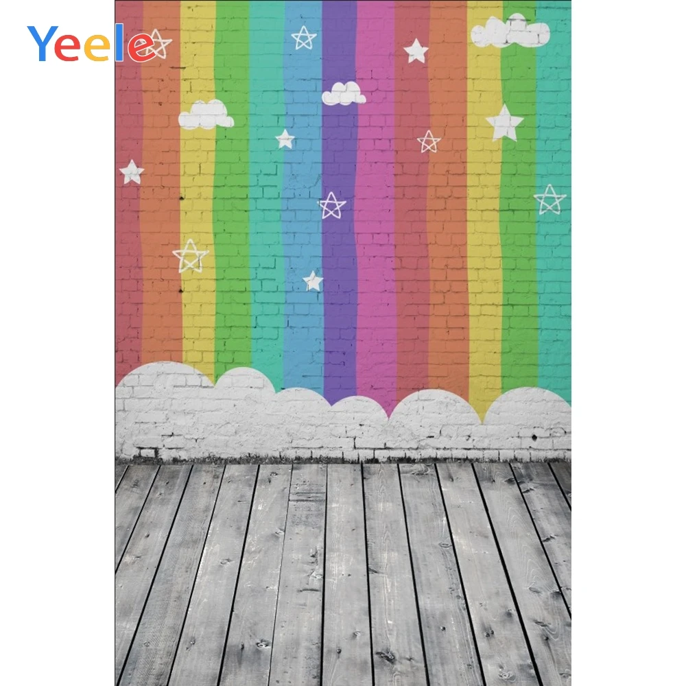 Yeele Brick Wall Wooden Board Rainbow Star Cloud Baby Photography Backgrounds Customized Photographic Backdrops for Photo Studio
Yeele Brick Wall Wooden Board Rainbow Star Cloud Baby Photography Backgrounds Customized Photographic Backdrops for Photo Studio
