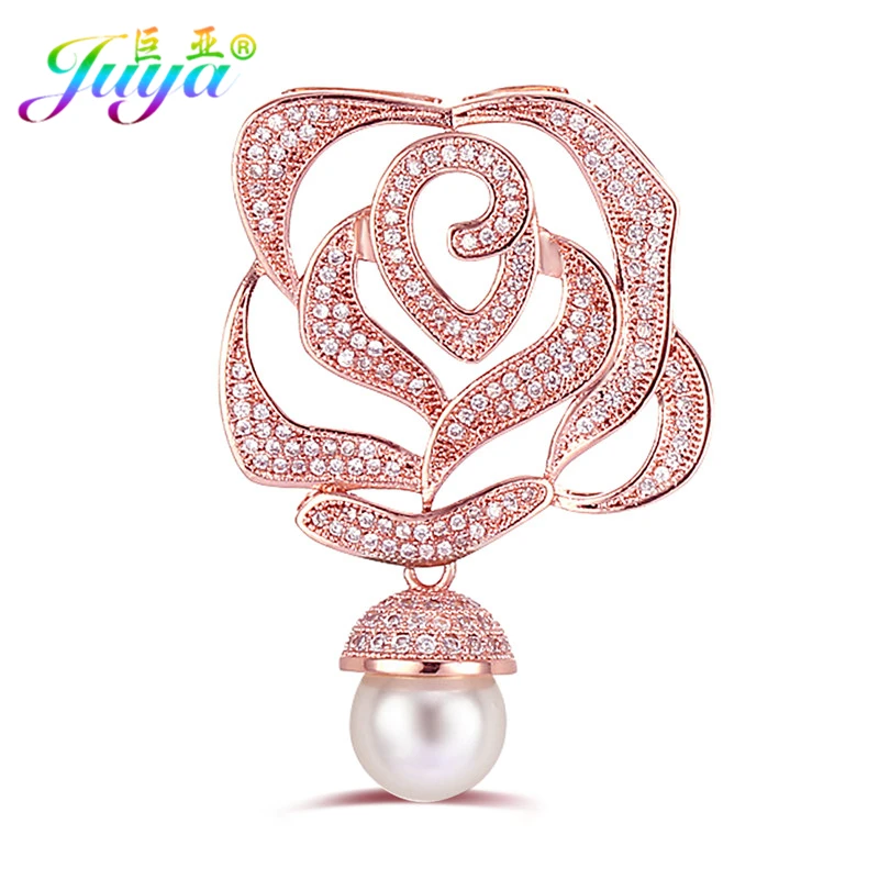 Juya Micro Inlaid Zircon Findings Rose Flower Pearl Connector Pendants For DIY Women Wedding Birthday Gift Long Necklace Making
Juya Micro Inlaid Zircon Findings Rose Flower Pearl Connector Pendants For DIY Women Wedding Birthday Gift Long Necklace Making