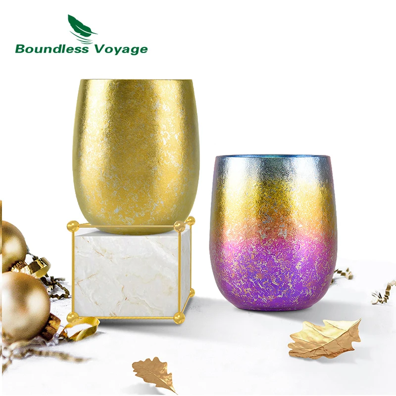 Boundless Voyage Titanium Double-layer Cup Water Tea Wine Beer Fruit Juice Anti-scalding Teacup Mug Colorful Cup Ti1503B
Boundless Voyage Titanium Double-layer Cup Water Tea Wine Beer Fruit Juice Anti-scalding Teacup Mug Colorful Cup Ti1503B