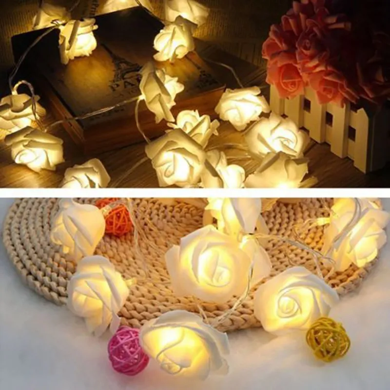 20LED Christmas Lights Rose Flower String Lights Lamp for Indoor/Outdoor Holiday Party Christmas Wedding Supplies
20LED Christmas Lights Rose Flower String Lights Lamp for Indoor/Outdoor Holiday Party Christmas Wedding Supplies