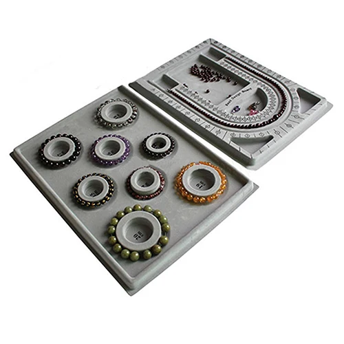 Flocked Bead Board Bracelet Necklace Beading DIY Jewelry Making Gray Organizer Tray Design DIY Craft Tool Accessories
Flocked Bead Board Bracelet Necklace Beading DIY Jewelry Making Gray Organizer Tray Design DIY Craft Tool Accessories