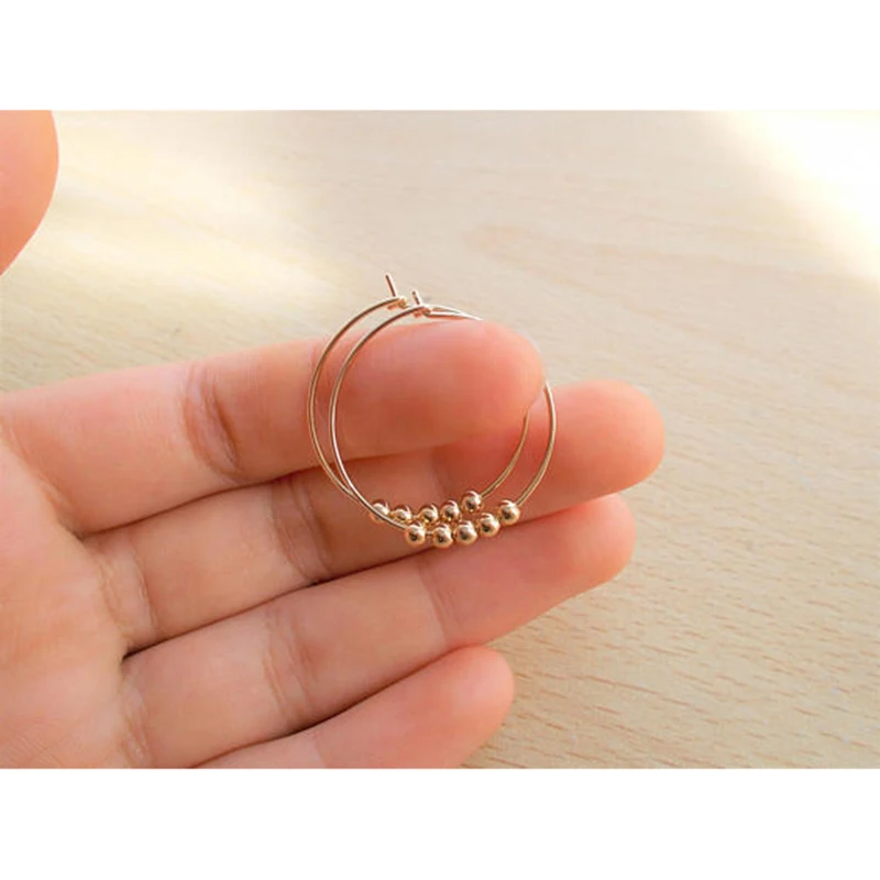 Gold Beads Hoop Earrings Handmade Vintage Gold Filled Jewelry Minimalist Party Pendientes Oorbellen Earrings For Women
Gold Beads Hoop Earrings Handmade Vintage Gold Filled Jewelry Minimalist Party Pendientes Oorbellen Earrings For Women