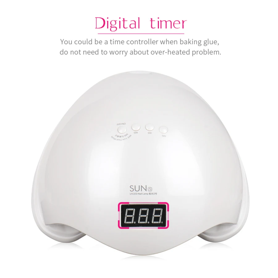 SUN5 nail sun light 48W induction light therapy machine Bottom 30 s/60 s Timer LCD display Free shipping
SUN5 nail sun light 48W induction light therapy machine Bottom 30 s/60 s Timer LCD display Free shipping