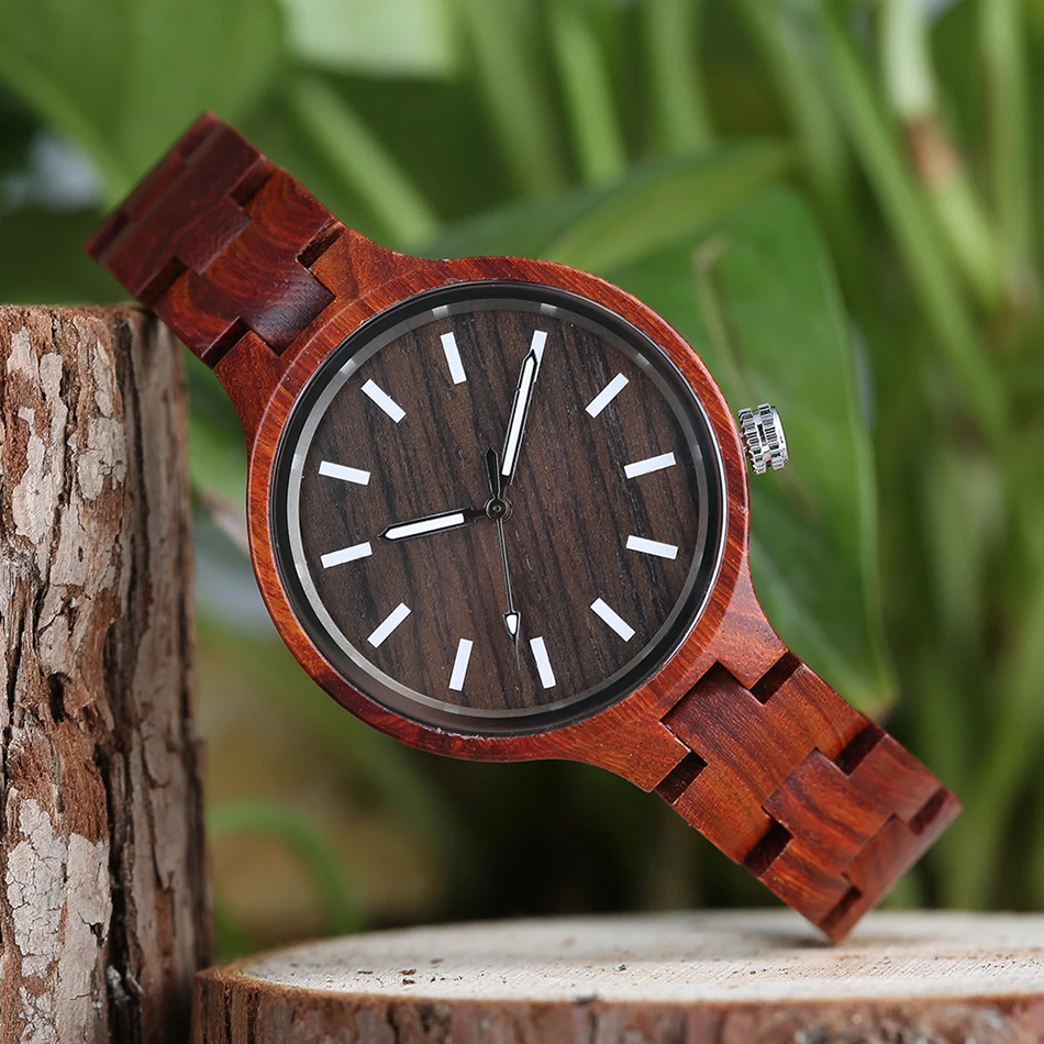 YISUYA Women Wood Watch Creative Red Sandalwood& Bamboo Quartz Watch Ladies Women Bracelet Dress Wrist Watch relogio feminino
YISUYA Women Wood Watch Creative Red Sandalwood& Bamboo Quartz Watch Ladies Women Bracelet Dress Wrist Watch relogio feminino