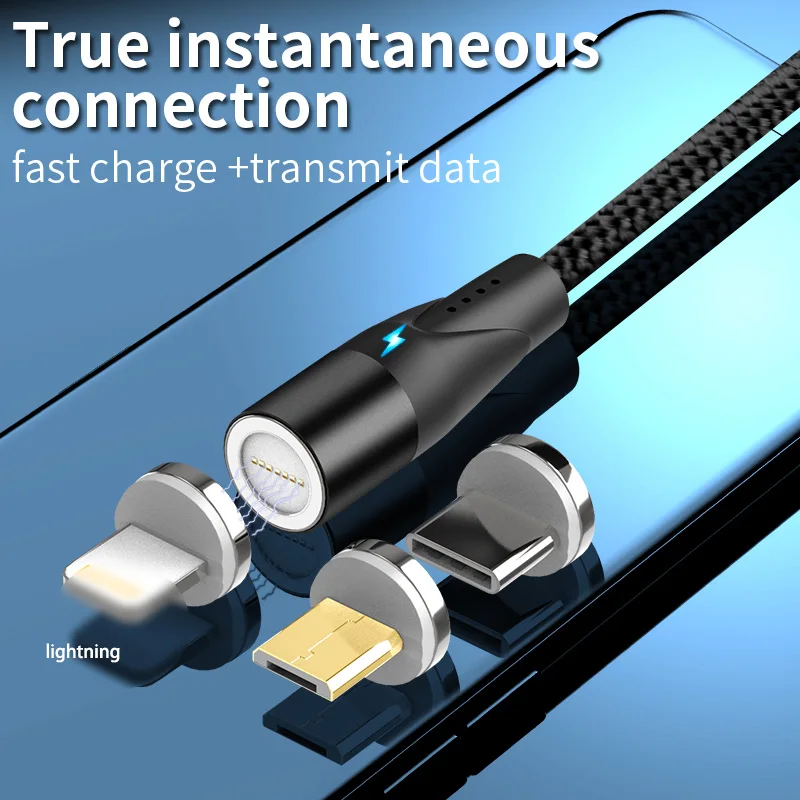 Магнитный кабель Micro USB Type C для iPhone XS X XR 8 7 Samsung S8|Кабели мобильных телефонов| |