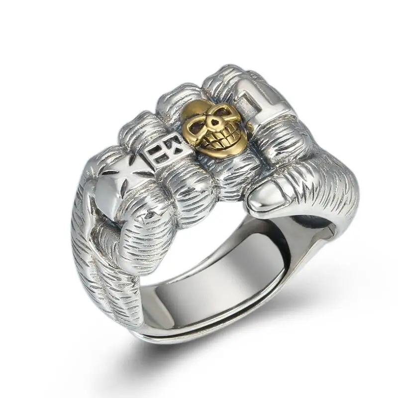 100% 925 Silver Skull Ring Cross symbol Ring Sterling Silver Skull Man Ring Resizable
100% 925 Silver Skull Ring Cross symbol Ring Sterling Silver Skull Man Ring Resizable