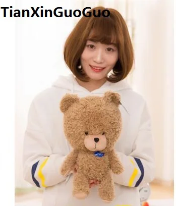 

new arrival about 32cm cute brown bear plush toy down cotton teddy bear very soft doll birthday gift b0810