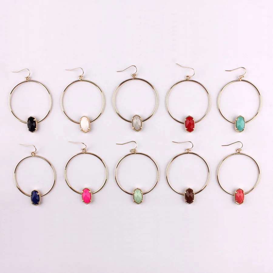 Copper Faceted Resin Stone Hoop Earrings Fashion Jewelry Cute Multicolor Oval Hoop Earrings for Women
Copper Faceted Resin Stone Hoop Earrings Fashion Jewelry Cute Multicolor Oval Hoop Earrings for Women