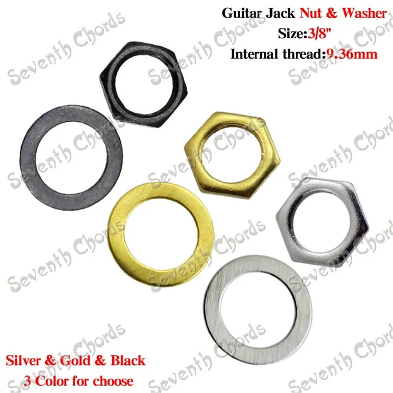 60 sets 3/8" Electric Bass guitar Input output jack Socket Hexagon Nuts & Washe gasket Silver Gold Black guitar accessories
60 sets 3/8" Electric Bass guitar Input output jack Socket Hexagon Nuts & Washe gasket Silver Gold Black guitar accessories