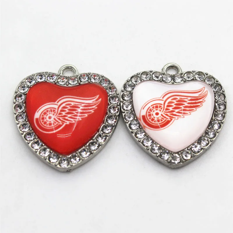 Ice Hockey Team Red Wings Crystal Heart 10pcs Dangle Charms DIY Jewelry Accessory Hanging Floating Ice Hockey Sports Charms
Ice Hockey Team Red Wings Crystal Heart 10pcs Dangle Charms DIY Jewelry Accessory Hanging Floating Ice Hockey Sports Charms