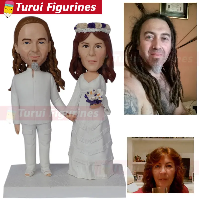 Custom Wedding Couple Bobblehead clay figures diy wedding cake toppers silhouette figurines clay sculpture miniatures artifact
Custom Wedding Couple Bobblehead clay figures diy wedding cake toppers silhouette figurines clay sculpture miniatures artifact